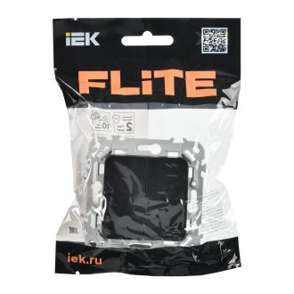 FLITE Выключатель 1-клавишный 10А черный