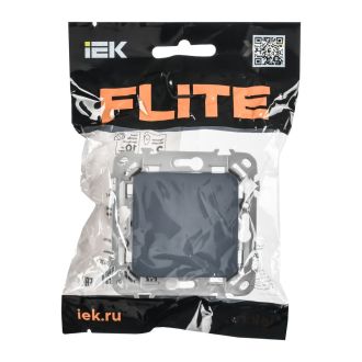 FLITE Выключатель 1-клавишный 10А маренго