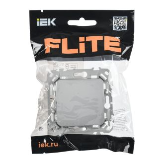 FLITE Выключатель 1-клавишный 10А алюминий