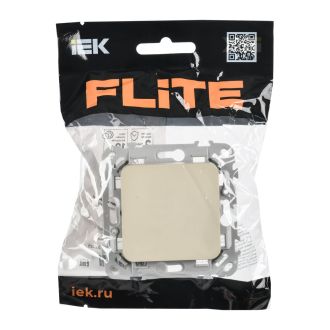 FLITE Выключатель 1-клавишный 10А сливочный