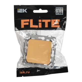 FLITE Выключатель 1-клавишный 10А золотарник