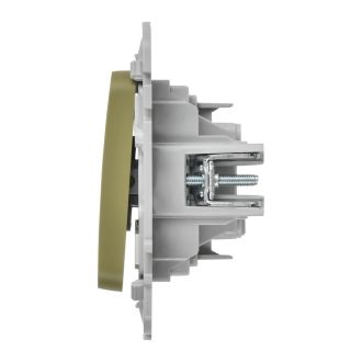 FLITE Выключатель 1-клавишный с индикацией 10А оливковый
