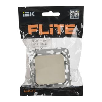 FLITE Выключатель 1-клавишный проходной 10А сливочный