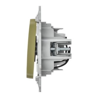 FLITE Выключатель 1-клавишный проходной с индикацией 10А оливковый