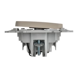 FLITE Выключатель 1-клавишный проходной с индикацией 10А льняной