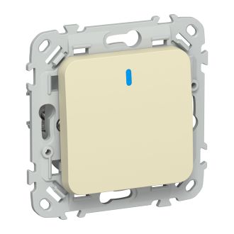 FLITE Выключатель 1-клавишный кнопочный с индикацией 10А навахо