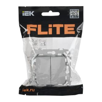 FLITE Выключатель жалюзи 10А алюминий