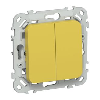 FLITE Выключатель жалюзи с блокировкой 10А желтый карри