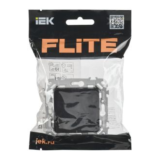 FLITE Выключатель 2-клавишный 10А черный