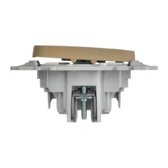FLITE Выключатель 2-клавишный с индикацией 10А хаки