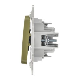 FLITE Выключатель 2-клавишный проходной 10А оливковый