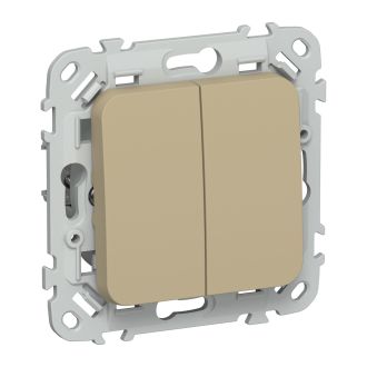 FLITE Выключатель 2-клавишный проходной 10А хаки