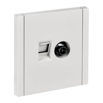 FORTE&PIANO Розетка двойная TV+RJ45 кат.5E белый