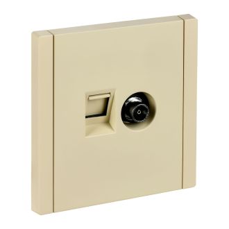 FORTE&PIANO Розетка двойная TV+RJ45 кат.5E ваниль