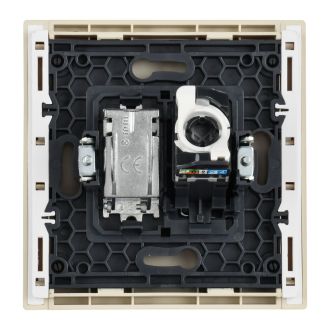 FORTE&PIANO Розетка двойная TV+RJ45 кат.5E ваниль