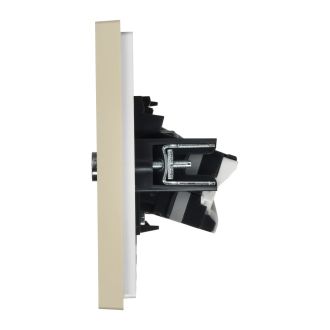 FORTE&PIANO Розетка двойная TV+RJ45 кат.5E ваниль
