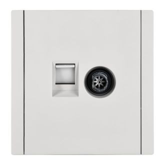 FORTE&PIANO Розетка двойная TV+RJ45 кат.6 белый