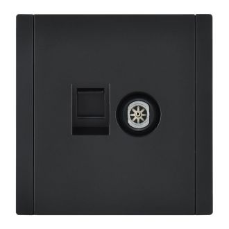 FORTE&PIANO Розетка двойная TV+RJ45 кат.6 черный