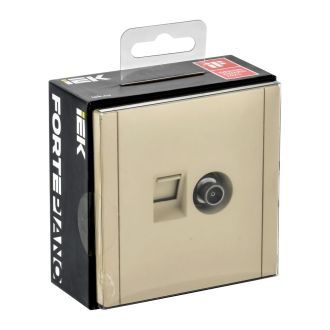FORTE&PIANO Розетка двойная TV+RJ45 кат.6 ваниль
