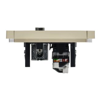 FORTE&PIANO Розетка двойная TV+RJ45 кат.6 ваниль