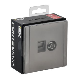 FORTE&PIANO Розетка двойная TV+RJ45 кат.6 сталь