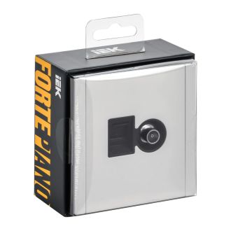 FORTE&PIANO Розетка двойная TV+RJ45 кат.6 металл белый
