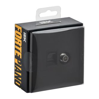 FORTE&PIANO Розетка двойная TV+RJ45 кат.6 металл черный