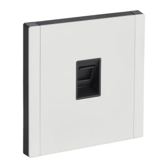 FORTE&PIANO Розетка компьютерная RJ45 кат.5E металл белый
