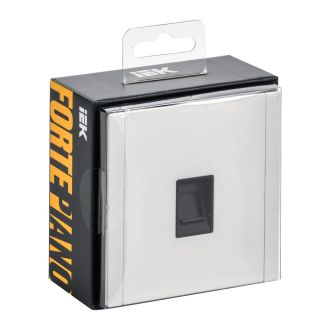 FORTE&PIANO Розетка компьютерная RJ45 кат.5E металл белый
