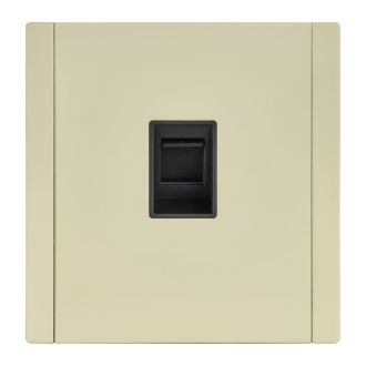 FORTE&PIANO Розетка компьютерная RJ45 кат.5E металл слоновая кость