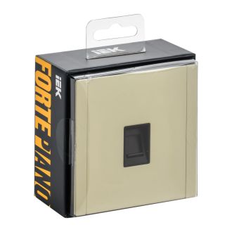 FORTE&PIANO Розетка компьютерная RJ45 кат.6 металл слоновая кость