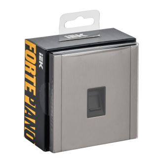 FORTE&PIANO Розетка компьютерная RJ45 кат.6 металл никель