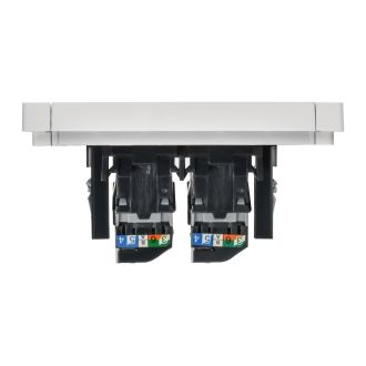 FORTE&PIANO Розетка компьютерная двойная RJ45 кат.5E белый