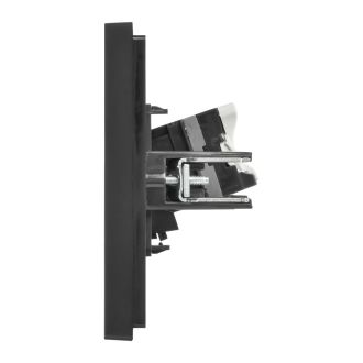 FORTE&PIANO Розетка компьютерная двойная RJ45 кат.5E черный