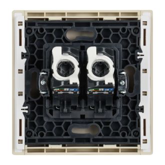 FORTE&PIANO Розетка компьютерная двойная RJ45 кат.5E ваниль