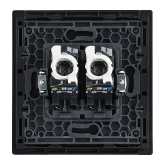 FORTE&PIANO Розетка компьютерная двойная RJ45 кат.5E металл слоновая кость