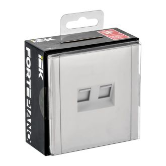FORTE&PIANO Розетка компьютерная двойная RJ45 кат.6 белый