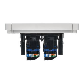 FORTE&PIANO Розетка компьютерная двойная RJ45 кат.6 белый