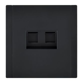 FORTE&PIANO Розетка компьютерная двойная RJ45 кат.6 черный