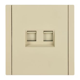 FORTE&PIANO Розетка компьютерная двойная RJ45 кат.6 ваниль