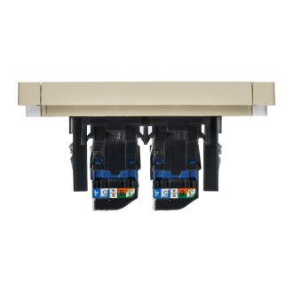 FORTE&PIANO Розетка компьютерная двойная RJ45 кат.6 ваниль