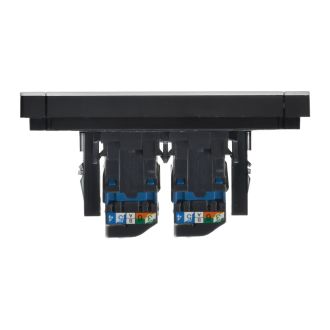 FORTE&PIANO Розетка компьютерная двойная RJ45 кат.6 металл белый