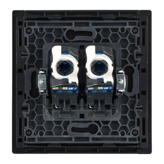 FORTE&PIANO Розетка компьютерная двойная RJ45 кат.6 металл слоновая кость