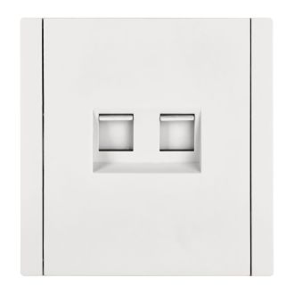 FORTE&PIANO Розетка двойная RJ11+RJ45 кат.5E белый