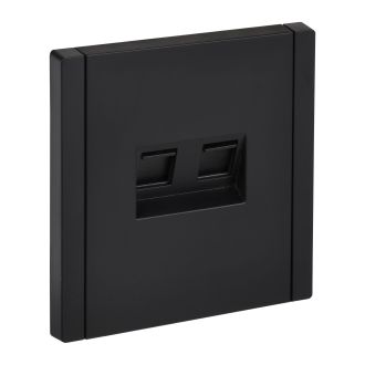 FORTE&PIANO Розетка двойная RJ11+RJ45 кат.5E черный
