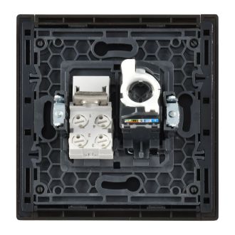 FORTE&PIANO Розетка двойная RJ11+RJ45 кат.5E серый