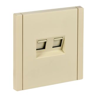 FORTE&PIANO Розетка двойная RJ11+RJ45 кат.5E ваниль
