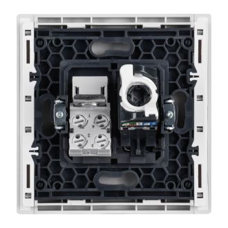 FORTE&PIANO Розетка двойная RJ11+RJ45 кат.5E ваниль