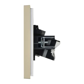 FORTE&PIANO Розетка двойная RJ11+RJ45 кат.5E ваниль