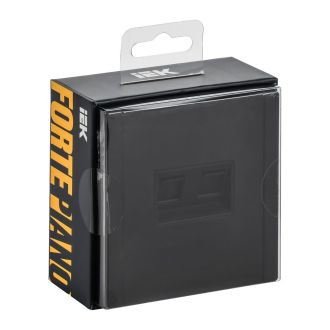 FORTE&PIANO Розетка двойная RJ11+RJ45 кат.5E металл черный